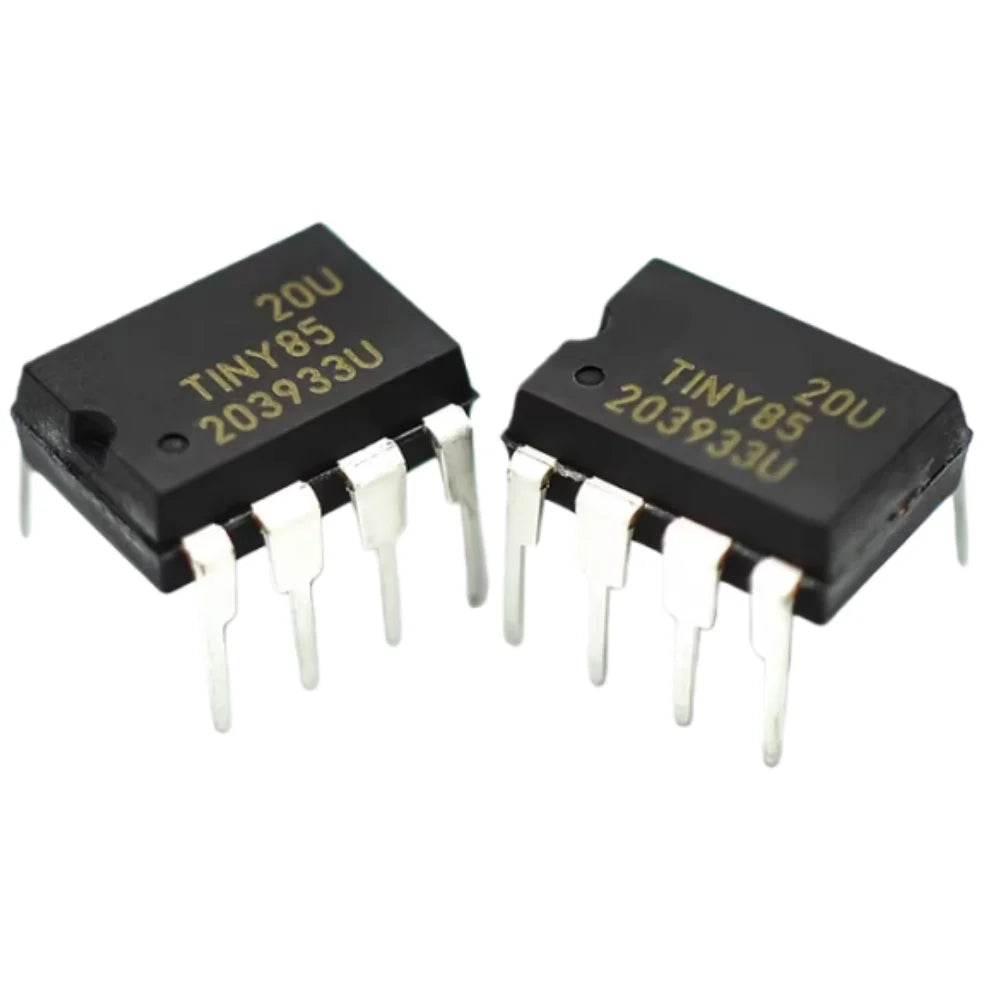 10-1pcs,ATtiny85-20PU DIP-8 ATTINY85 DIP8 85-20PU ATTINY85-20 20U TINY85 DIP 8-bit AVR Microcontroller Chip IC New Original