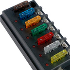 4/6Way Fuse Block 12V Blade Fuse Box Holder with LED Indicator Waterproof Cover Safe Compact Circuit Fuse Box for Car Boat