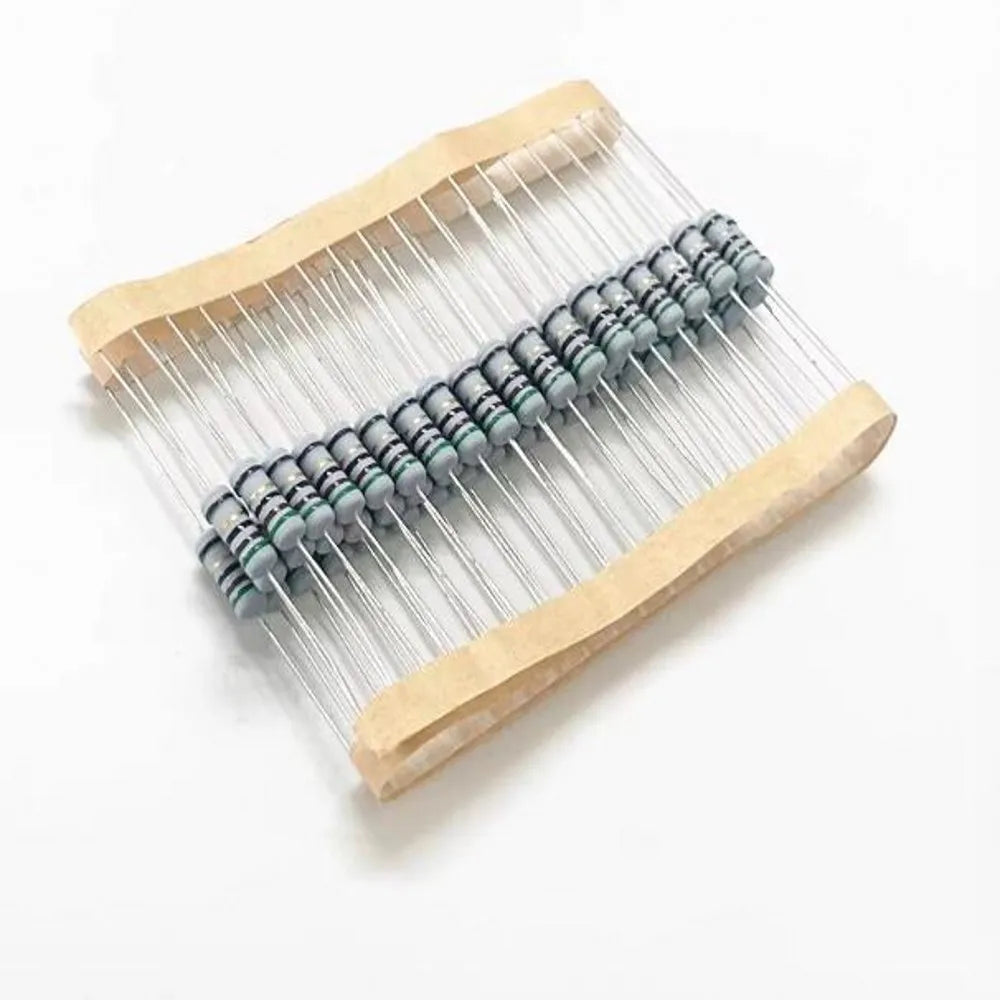100pcs 1W 5% Wire Wound Resistor Fuse Winding Resistance 0.1R 0.33R 1R 2.2R 3R 4.7R 5.1R 6.8R 10R 22R 68R 100R 200R 510R 0.1 Ohm