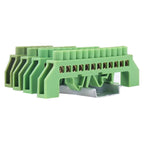 Bridge type guide rail type zero line busbar green flame-retardant terminal block 6 * 9 distribution box zero ground busbar conn