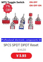 1 PCS,12Pin,Toggle Switches,Red,2/3 Position,ON-ON DPDT Mini Toggle Switches,6A/125V-2A/250V AC,MTS-402,Push Button Switch
