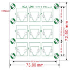 RJ45 8P8C Jack 9-Way Buss Breakout Board,Terminal Block, Connector.