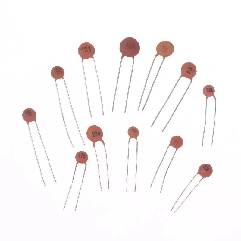 Ceramic Capacitor Kit, 2pF to 0.1uF (30 Values x 10pcs), 300pcs Total for Electronics Projects, Hobby & DIY, NPO/X7R Assortment