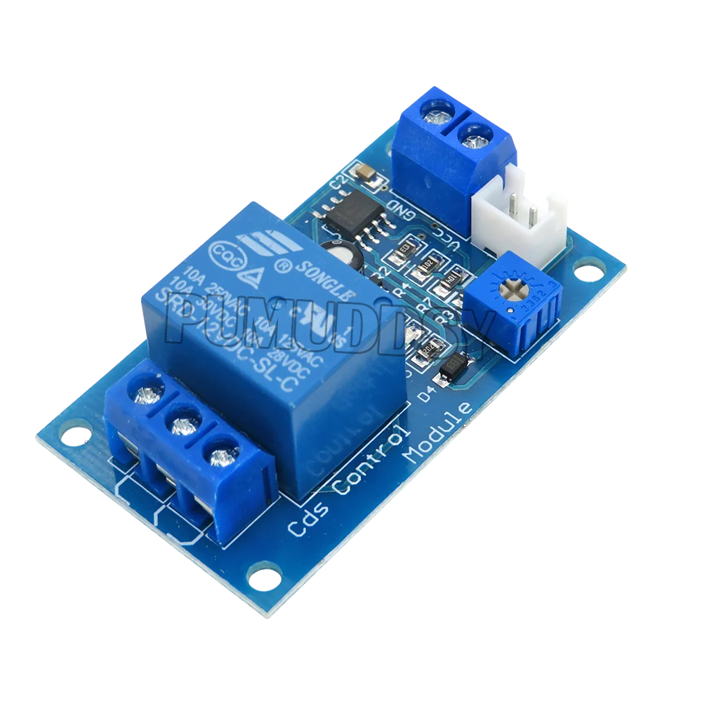 DC 5V 12V XH-M131 Light Control Switch Photoresistor Relay Module Detection Sensor 10A Brightness Automatic Control Module