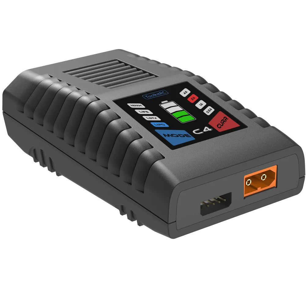 ToolkitRC C4 Charger 50W 5A AC XT60 Plug Charger for RC FPV Racing Freestyle Drone LIPO LIHV LIFE 2~4S NIMH NICD 5~8S Batteries