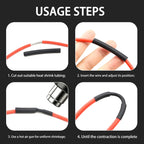 1/2/5M Black 2:1 Heat Shrink Tube Diameter 0.6mm~120mm Wire Repair Protector Polyolefin Insulated Shrinkable Cable SleeveTubing