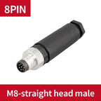 5/20PCS M8 3/4/5/6/8 Pin Sensor Connector Screw Male Female Threaded Plug Coupling Straight Aviation Eletrical Adapter
