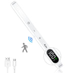 WILLED Under Cabinet Lights Rechargeable Battery Display 60 LED Touch Light Bar Motion Sensor Light Closet Light Night Lights