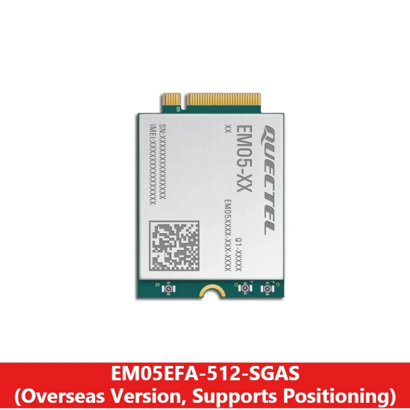 Quectel EM05 FDD-LTE/TDD-LTD M.2 4G LTE Cat4 Module EM05EFA-512-SGAS MIMO B1/B3/B7/B8/B20/B28/B38 with 4G Antenna