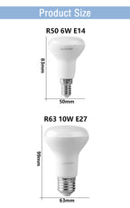 1-10 Pack R50 R63 R80 E14 E27 R Bulb Bathroom Light 6W 10W 12W High Lumen 3000K 4000K 6000K Natural Light for Bathroom Home