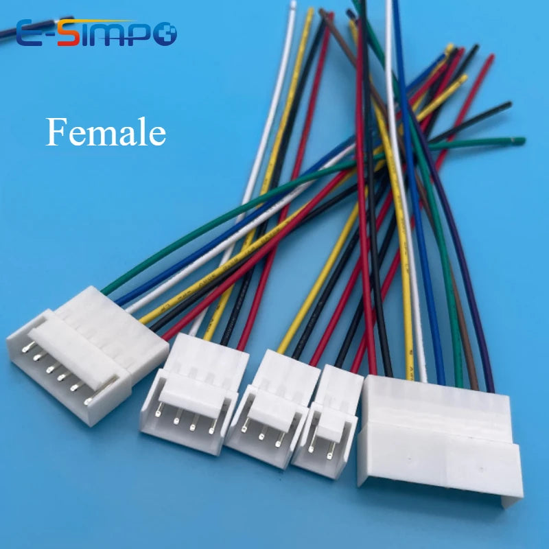 10pairs Female Male VH3.96 22AWG 20cm 2/3/4Pin Wire Single Head Housing Plug Connector Wire Cable Harness