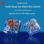 Kailh Deep Sea Pro Islet Silent Linear Switch Whale Tactile 3pin Mechanical Keyboard Mute Switches RGB Factory Lubed Dust-proof