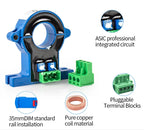 AC/DC Current Transmitter 4-20MA 0-10V RS485 Current Sensor Hall Current Transducer 0-100A 0-200A Current Transducer Transmitter