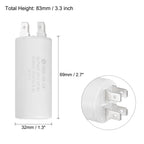 1Pcs CBB60 Run Capacitor 8uF-80uF 450V AC Double Insert 50/60Hz Cylinder White for Air Compressor Water Pump Motor