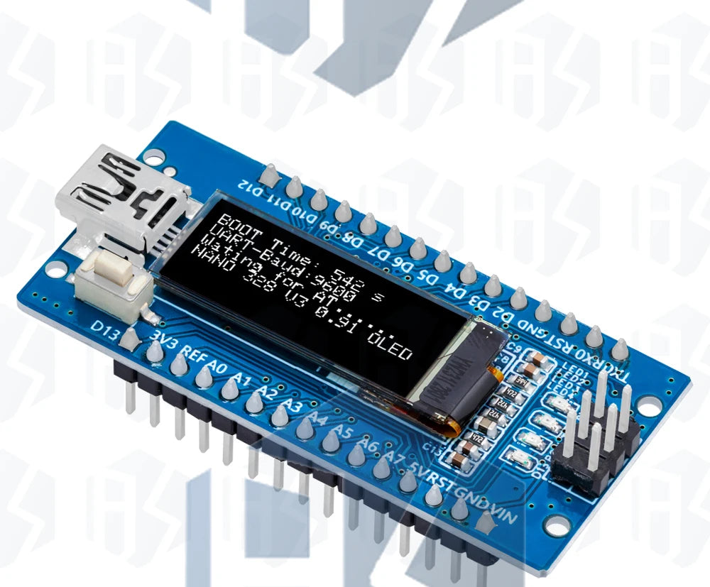 Nano V3.0 Development Board ATmega328P CH340C 0.91''white  OLED Display 128*32 For Arduino Nano V3.0 MINI USB