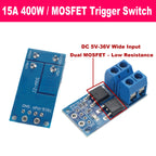 MOS FET Trigger Switch Drive Module 15A 400W DC 5V-36V PWM Speed Controller Regulator Module High Power for Arduino PLC