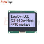 12864 IIC 4P LCD Module 128X64 I2C ST7567S COG Graphic Display Screen Board LCM Panel 128x64 Dot Matrix Screen for