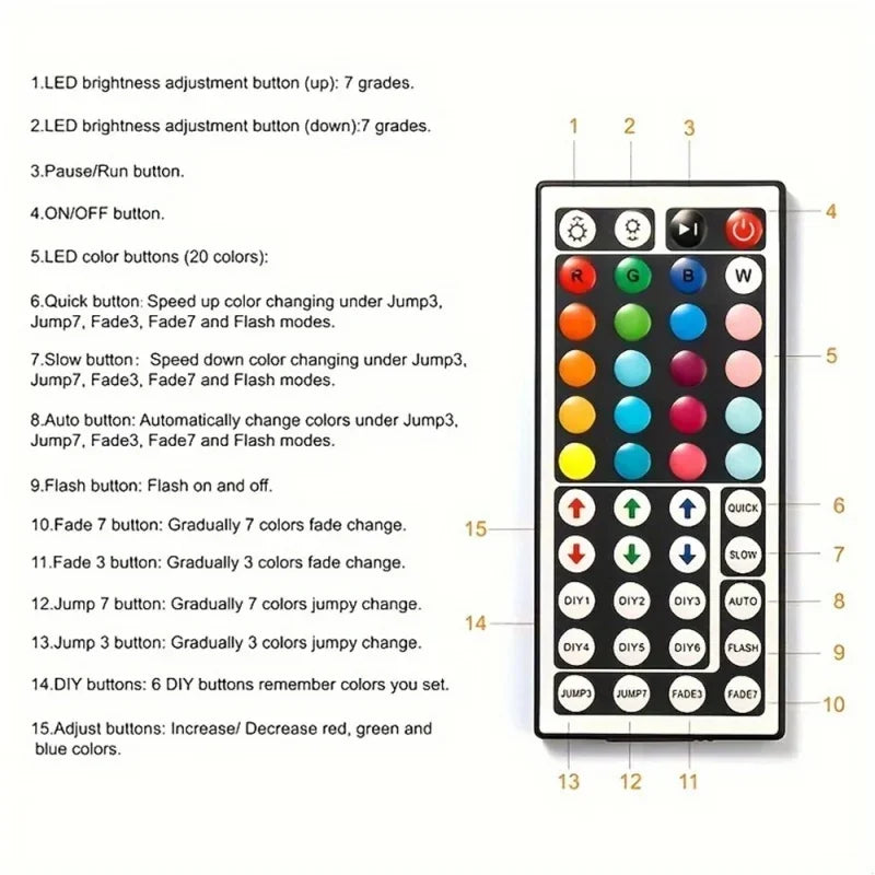 5050 RGB LED Strip Light SMD USB Remote&APP Control Bluetooth Flexible Tape Diode Ribbon for Living Room Bedroom TV Backdrop
