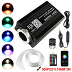 Car Starry Sky Light Auto Home Fiber Optic Lights Atmosphere Lamp Music Control Ceiling Lights RGB 12W 8 Colors Car Styling DIY