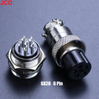 JCD 1Set GX12 GX16 GX20 2 3 4 5 6 7 8 9 10 12Pin Docking Aviation Plug Socket Waterproof Circular Connector
