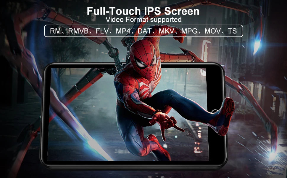 Diofox MP3/MP4 Player Android 4.0 Inch Touch Screen 2+16GB Bluetooth 4.1 Dual‑Band WiFi TF Card Expandable Up To 512GB Portable