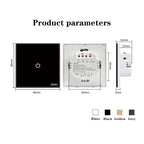 UBARO Eu Wall Touch Switch Luxury Glass Panel Led Indicator Power Light Sensor Button Live Wire Control Switches 1/2/3 Gang