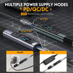 FNIRSI HS-02 Portable Intelligent Soldering Iron 100-450℃ Fast Heat Up 100W Type-C PD Fast Charging for Welding Repair Tools