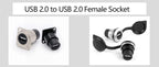 1pc Metal Round/D Type Module RJ45 CAT6&USB 2.0/3.0&Type C&HDMI-Jack Socket Through Network Panel Mounting Electronic Connector