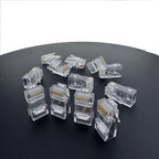 50pcs RJ45 Cat6/Cat5e Connectors Crystal End 8P8C Crimp UTP Standard Ethernet Network Modular Plug No Pass Through
