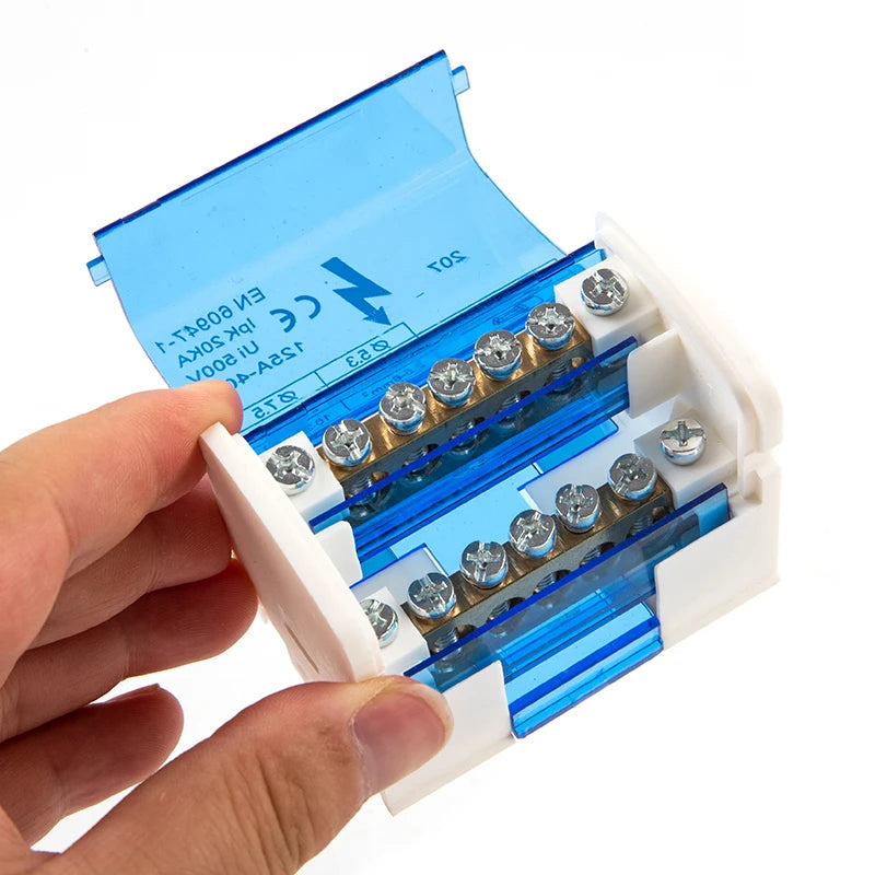 [PD]1Pc Din Rail Terminal Block WKH207 Power Distribution Box Modular Connection Block..