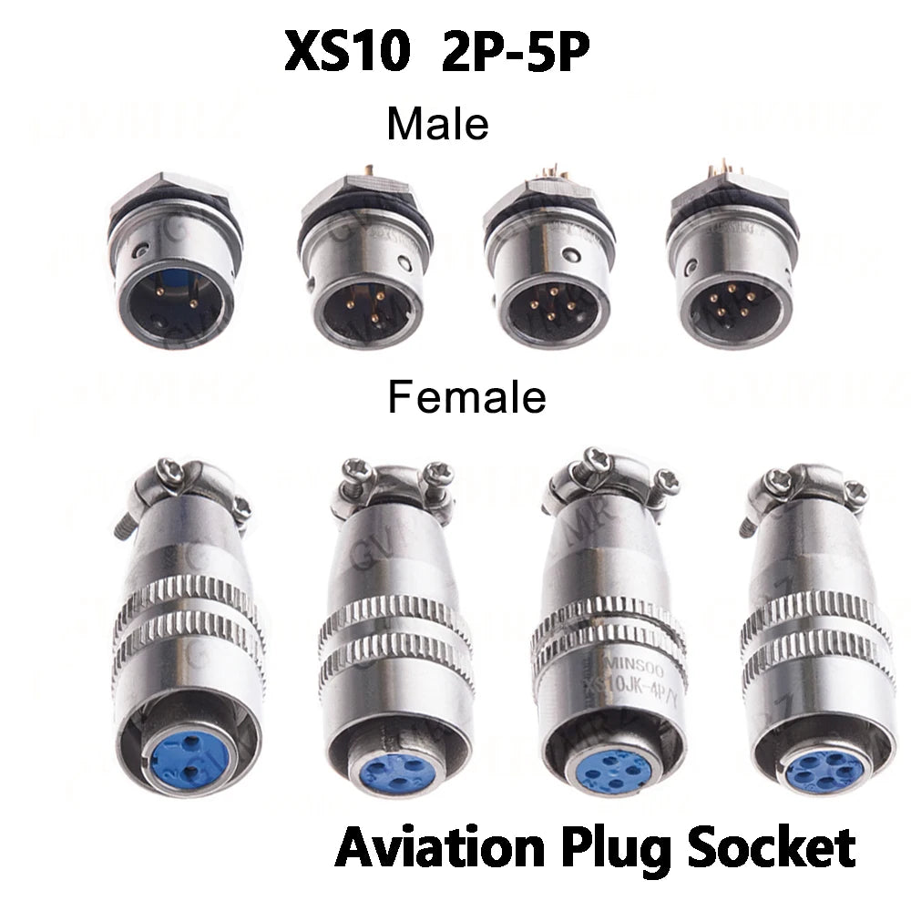 XS10 2PIN 3PIN 4PIN 5PIN Docking Aviation Plug Socket Waterproof Circular Connector