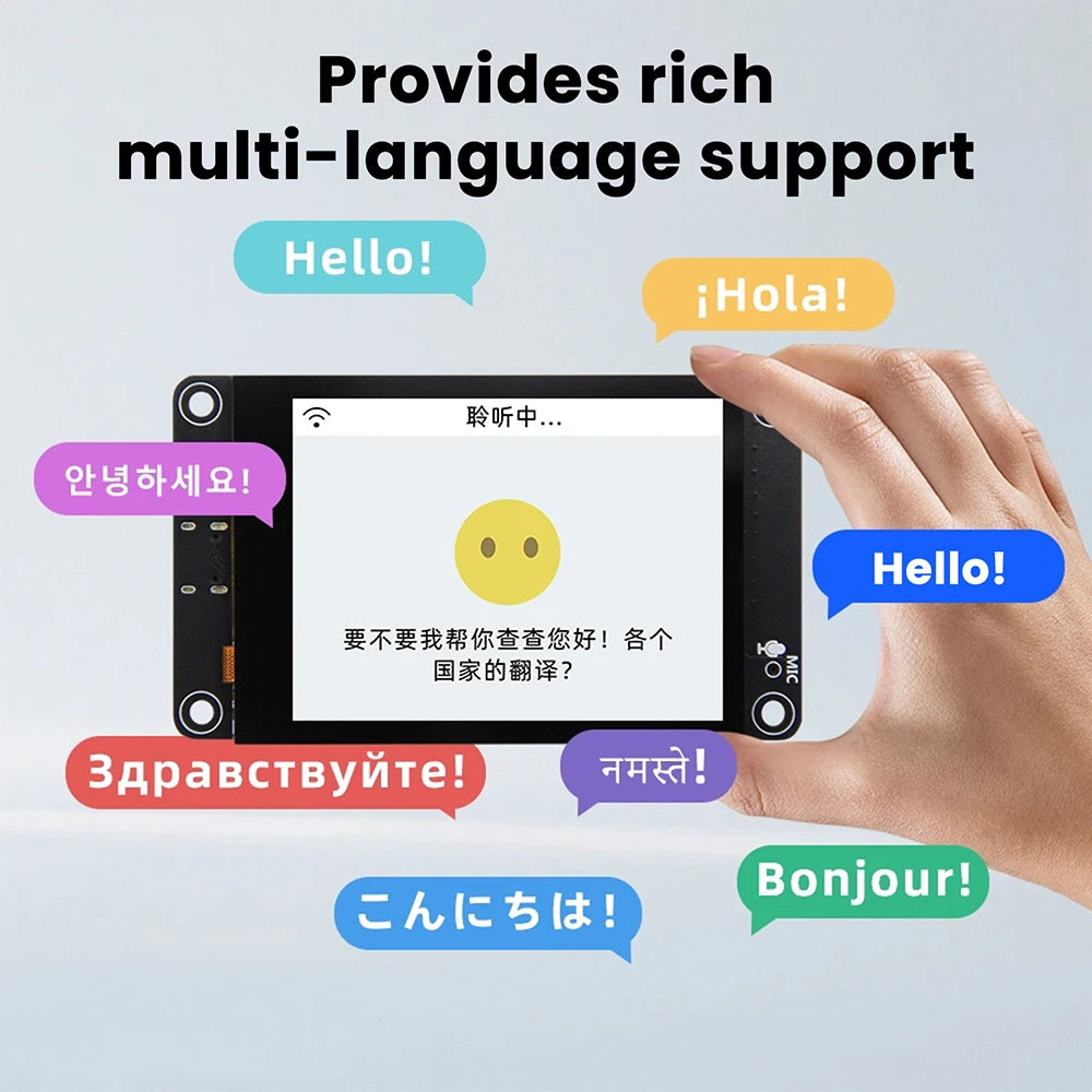 ESP32‑S3 2.8 inch 240x320 TFT LCD Capacitive Touch Type‑C WiFi BLE Mic Speaker TF‑Slot Li‑ion Charge For AI Voice IoT Project