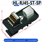 RJ45 Adapter Terminal RJ45 Adapter Terminal Cat5e Cat6 Adapter Board Network Port DIN35 Guide Rail Installation