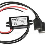 Waterproof 12V/24V to 5V Converter DC-DC Buck Module Power Adapter USB-A Female/C Type/Dual USB/Open Wire Connector