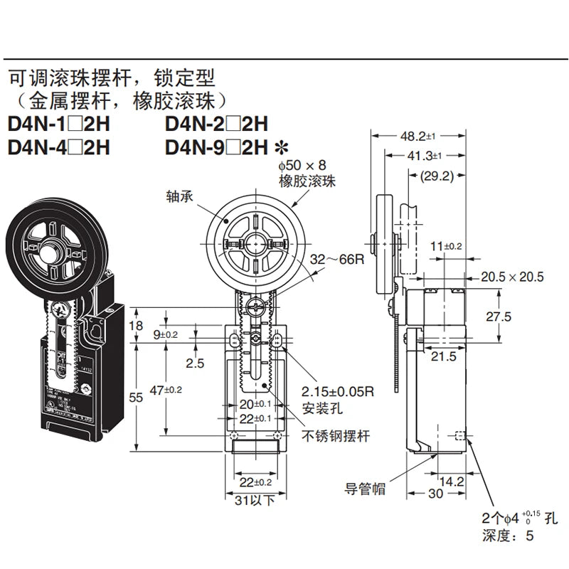 Authentic New Omron D4N-4A72 112G 212G 212H 412G 1120 2120 Safety Limit Switch Conduit Models
