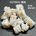 Outemu Yellow Jade Silent Switch 5Pin HP Tactile Custom Mechanical Keyboard Mute MX Switch Like Holy Panda lubricated for Gaming