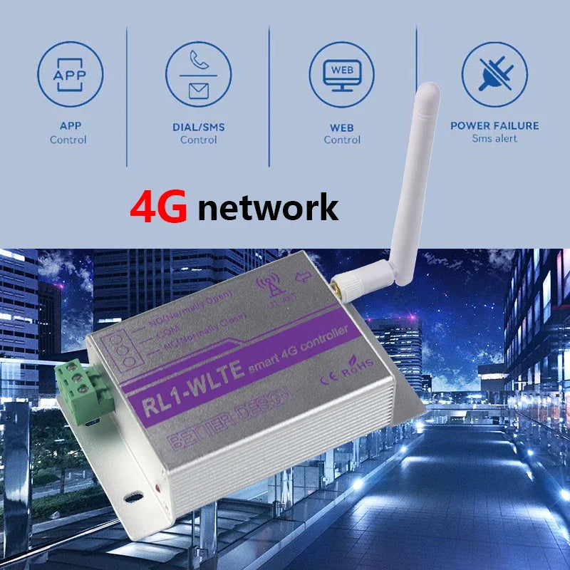 4G GSM SMS Smart Switch Power Plug Socket Module Controllery RL1-WLTE Smart Relay ON/OFF Switch Controller Remote Control