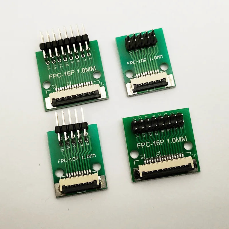 1Pcs 1.0mm to 2.54mm FPC/FFC Adapter Board - Multi-Pin (4-30P) Breakout Board with Straight/Curved Header