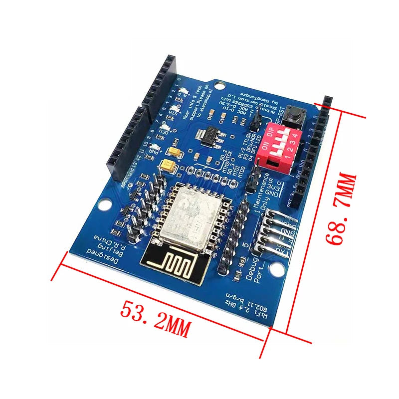 ESP8266 ESP-12E UART WIFI Wireless Shield Development Board For Arduino UNO R3 Circuits Boards Modules ONE