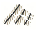 100pcs 1*2/3/4/5/6/40/50P 1.27mm Straight/RA 90d/ Horizontal RASMT Single Row 0.05" Gold-Plated Rohs PCB Male Pin Header
