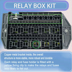 12V24VRelay Fuse Block With 10Pack 5Pin 30A Relays Slots 40 ATC/ATO Fuse Circuit Control Relay System Box 12 Volt Fuse Block