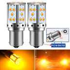 2pcs LED P21W 1156 BA15S PY21W BAU15S 3030 35SMD Bulb Canbus Free T20 7440 W21W Lamp For Car Turn Signal Light Backlight Orange