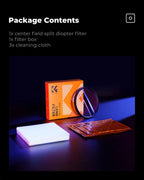K&F CONCEPT Effects Filters Kaleidoscope Prism/Spiral Halo/Split Diopter/Motion Blur/4 6 8 Points Camera Lens Filter Photography