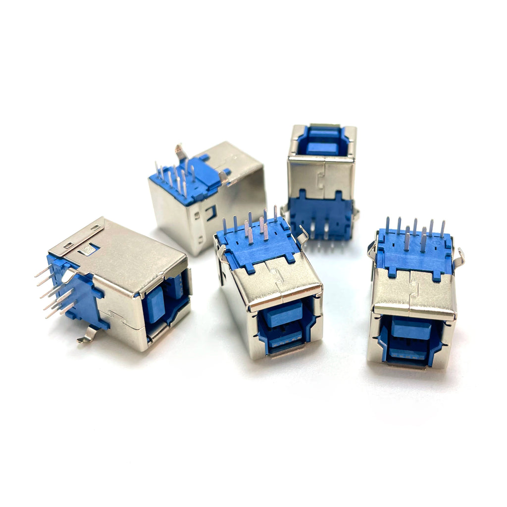 5/10PCS USB 3.0 Type B Female Plug Jack USB-B Right Angle AF Socket Printer Connector Terminal