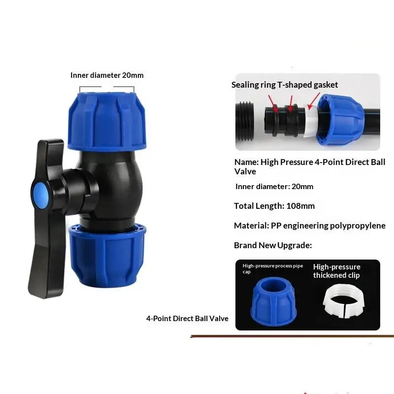 1Pcs 1/2'' 3/4'' Coarse Thread Connection OD 20/25mm PE PVC Pipe Fittings Elbow Straight Tee Irrigation IBC Tank Adapter
