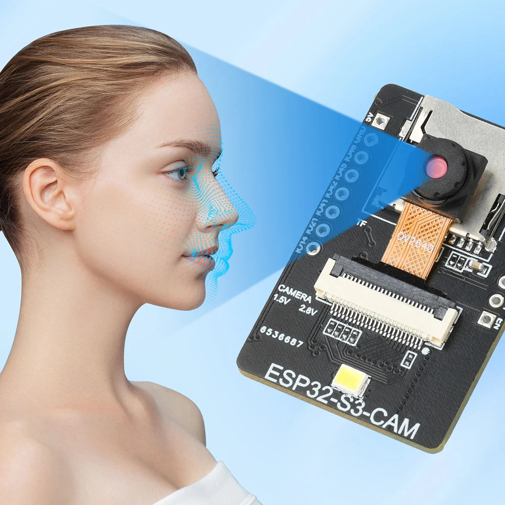 ESP32 S3 CAM WiFi BT Development Board With Visual Recognition Module Paired With OV2640 Camera Type C