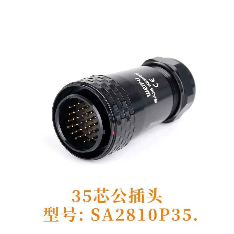 WEIPU SA28 SA2810/P Male Plug Industrial Aviation Waterproof Connector M28 2Pin -35Pin High Current 50A 25A Charge Signal Solder