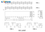 20PCS 2.54mm SMD Socket Stackable 1x2-10P 12P 14P 15P 16P 20P 24P 25P 30P 40P PH8.5 Single Row SMT Female Pin Header  Connector
