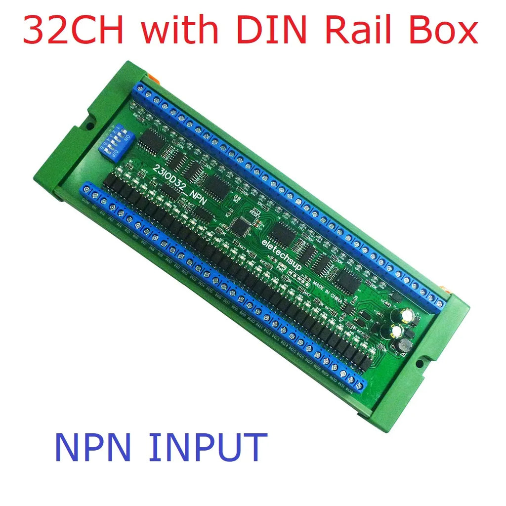 32CH RS485 IO Master-Slave Remote Control Switch Board NPN/PNP Isolation Input 300MA MOS Output Modbus RTU PLC Expansion Module