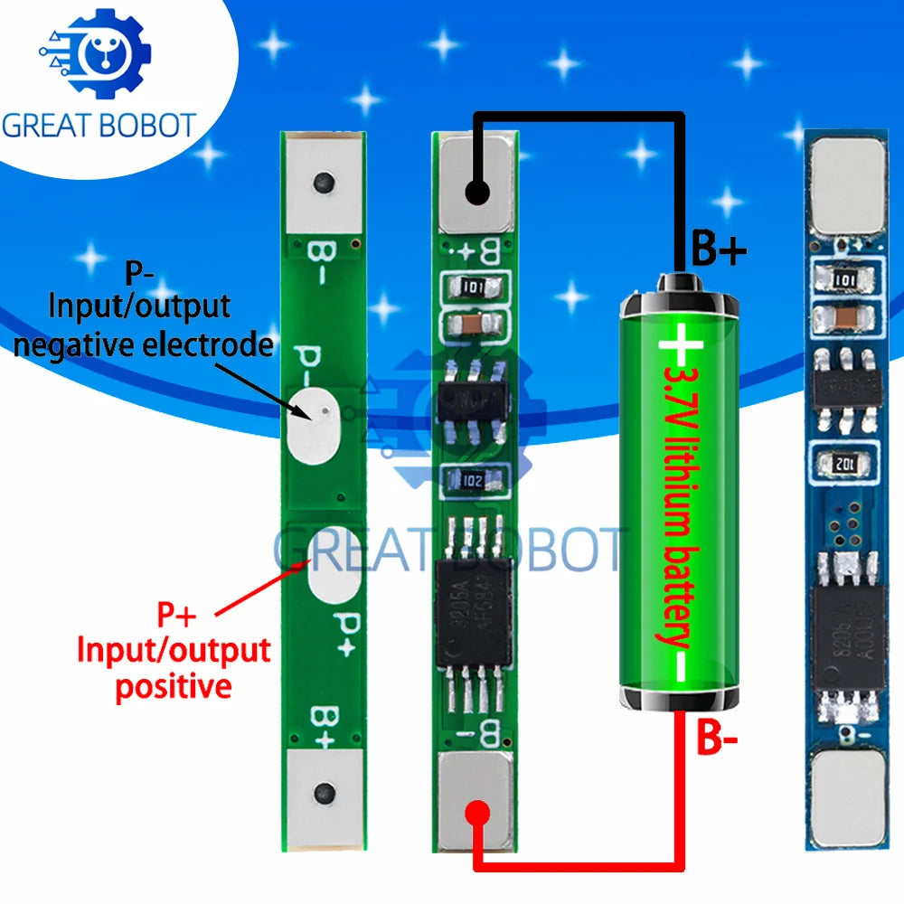 10PCS 1S 3.2V 3.7V 3A LiFePO4 / Lithium Li-ion BMS PCM Battery Protection Board Pcm For 18650 32650 Battery Packs